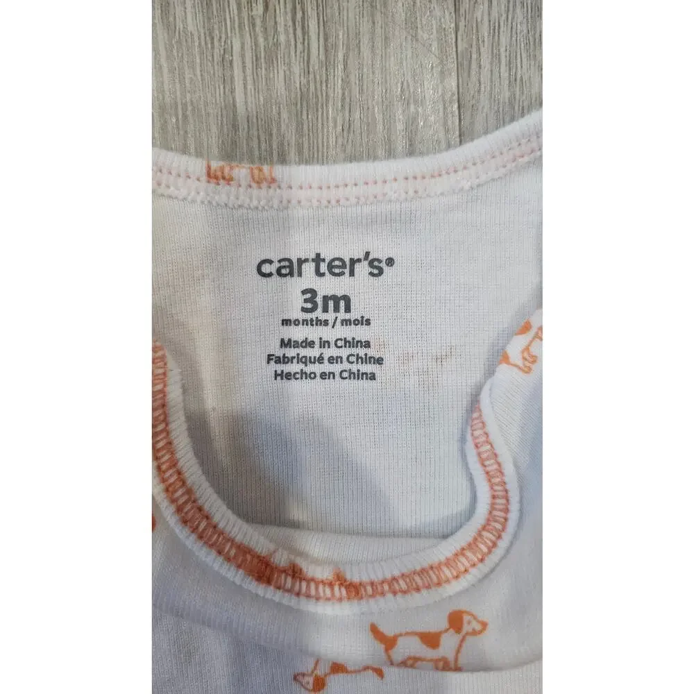 Carter's 3 Month Old Baby Clothes Pack of Three Body Suits Bundle